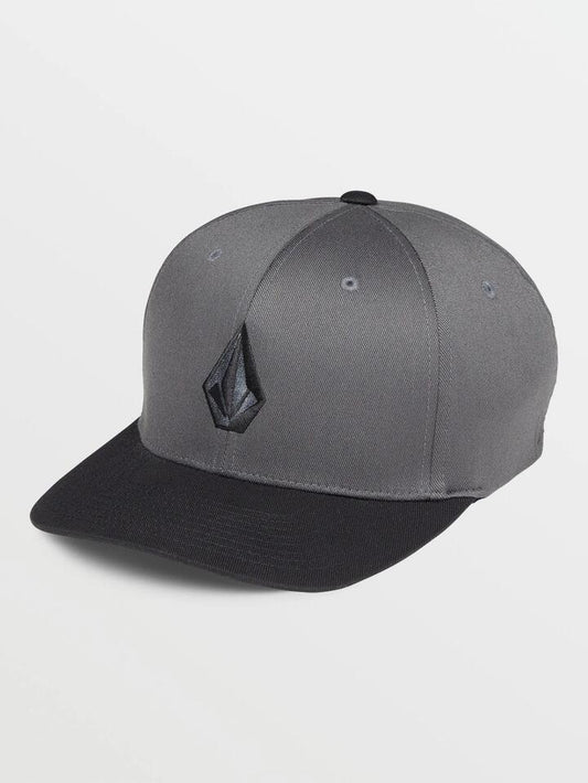 Image of Hats. Productname: Volcom Mens Full Stone Flexfit Cap Asphalt Black - in Asphalt Black colour by brand - Volcom