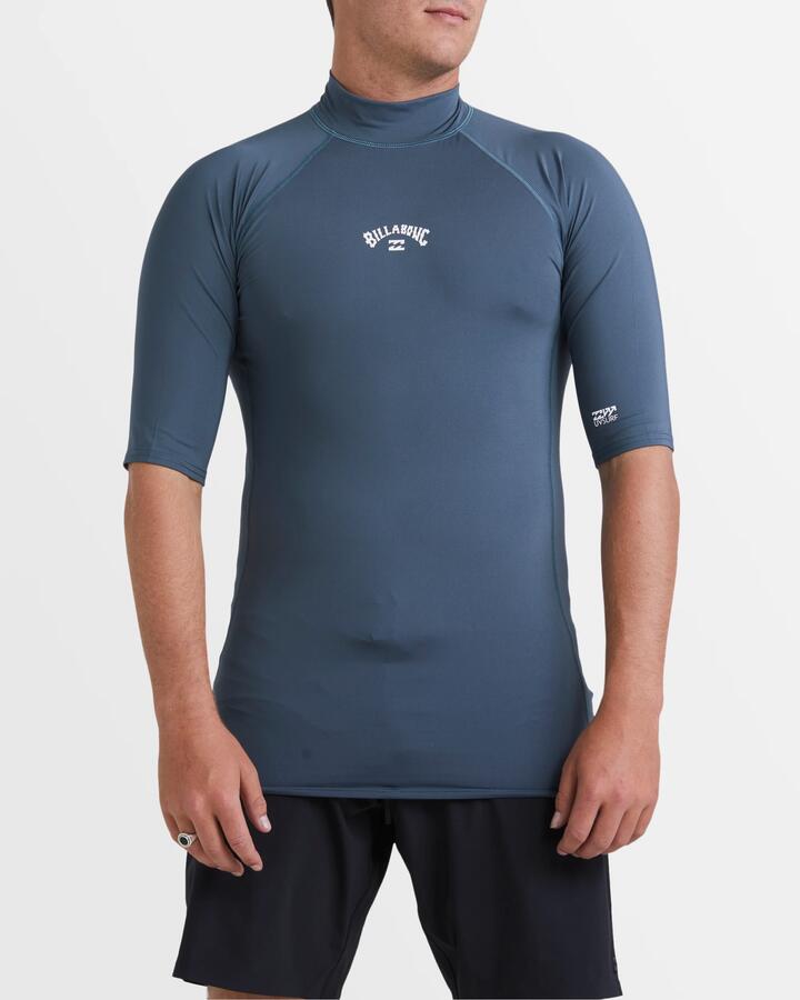 Image of Coats & Jackets. Product name - Billabong Mens All Day Arch Rash Vest Dark Slate in Dark Slate colour by brand - Billabong