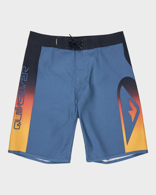 Image of Swimwear. Productname: Quiksilver Boys 8-16 Everyday 17" Boardshorts Coronet Blue Holmes - in Coronet Blue Holmes colour by brand - Quiksilver