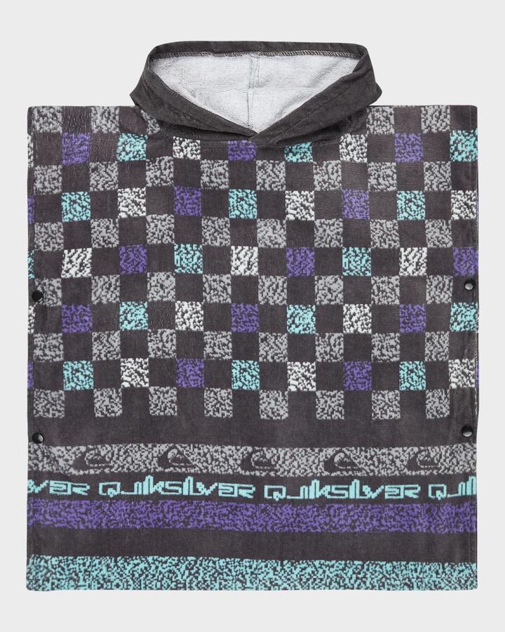 Image of Towels. Product name - Quiksilver Boys 2-7 Hooded Towel Aqua Sky in Aqua Sky colour by brand - Quiksilver