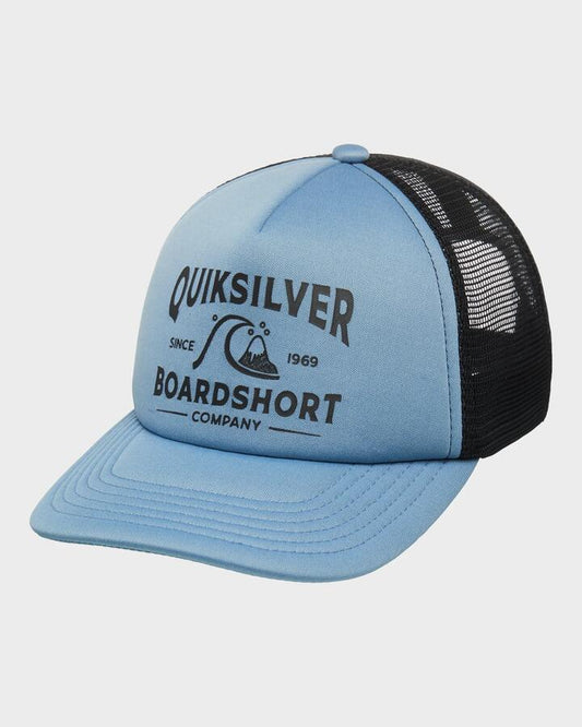 Image of Hats. Product name - Quiksilver Boys 2-7 Vermin Pack Cap Ashley Blue in Ashley Blue colour by brand - Quiksilver