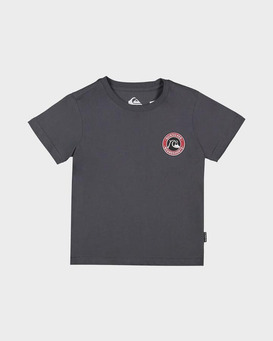 Image of T-Shirts. Product name - Quiksilver Boys 2-7 Clicker Mate T-Shirt Iron Gate in Iron Gate colour by brand - Quiksilver