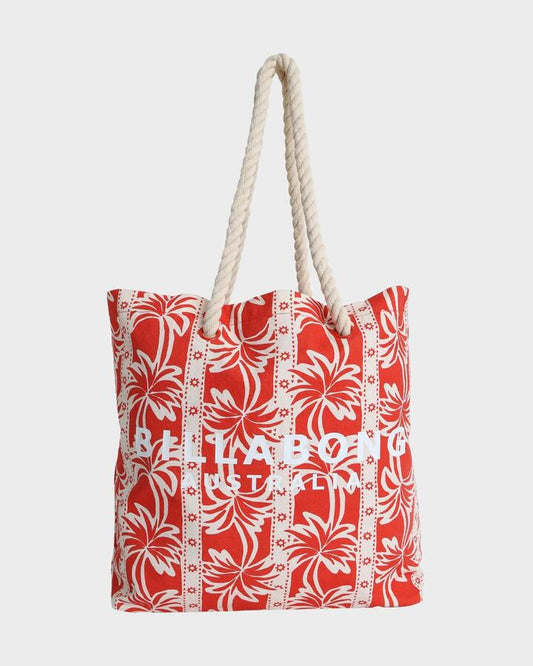 Image of Bags. Productname: Billabong - Row Of Palms Tote Bag - Red Aloha - in Red Aloha colour by brand - Billabong