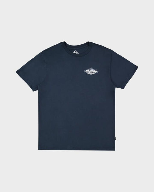 Image of T-Shirts. Productname: Quiksilver Mens Rough Seas T-Shirt Midnight Navy - in Midnight Navy colour by brand - Quiksilver