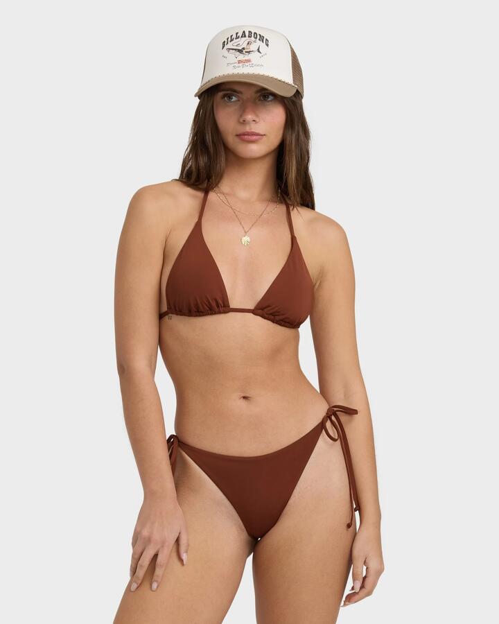 Image of Swimwear. Product name - Billabong Womens Sol Searcher Bikini Top Cowhide in Cowhide colour by brand - Billabong
