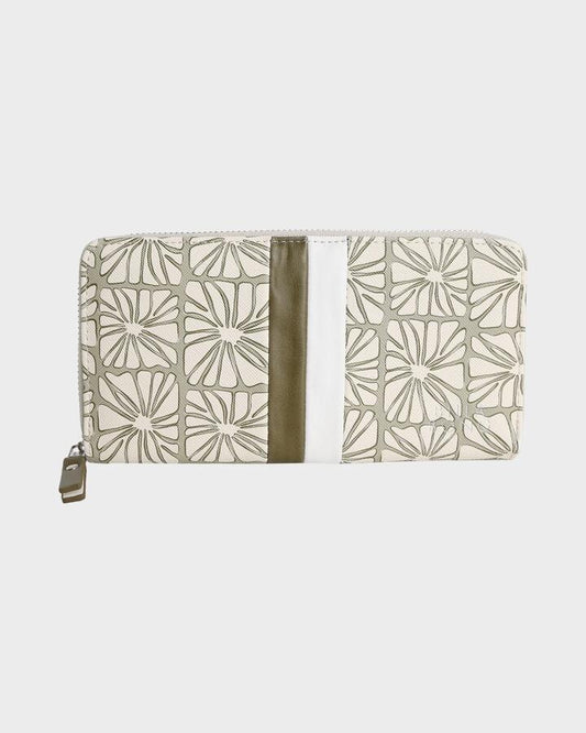 Image of Wallets & Money Clips. Product name - Billabong Womens Zip Around Bi-Fold Wallet Green Ash in Green Ash colour by brand - Billabong