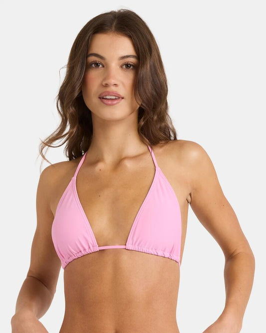 Image of Swimwear. Productname: Nunui Womens Slider Tri Bikini Top Pink - in Pink colour by brand - Nunui