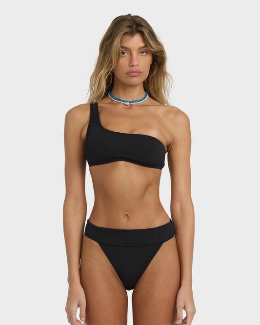 Image of Swimwear. Productname: Billabong - Womens Laura Twisted S Bikini Top - Black Pebble - in Black Pebble colour by brand - Billabong