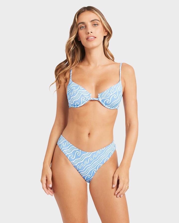 Image of Swimwear. Product name - Billabong Womens More Than Waves Bikini Bottom Tidal Blue in Tidal Blue colour by brand - Billabong
