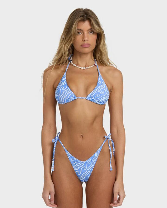 Image of Swimwear. Product name - Billabong Womens More Than W Triangle Bikini Top Tidal Blue in Tidal Blue colour by brand - Billabong