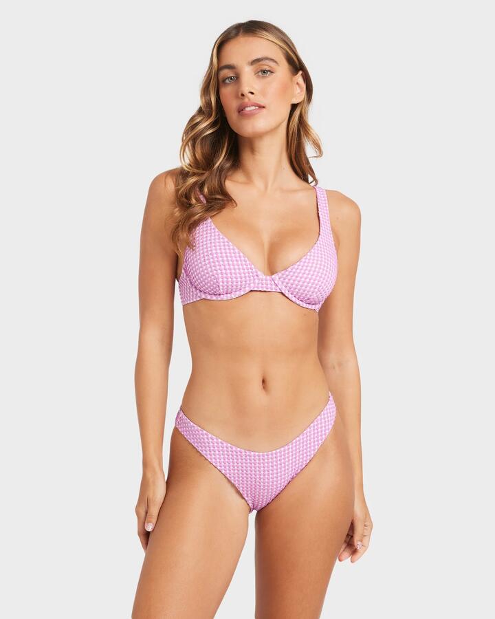 Image of Swimwear. Product name - Billabong Womens Mini Wave Check Bikini Top Barbados in Barbados colour by brand - Billabong