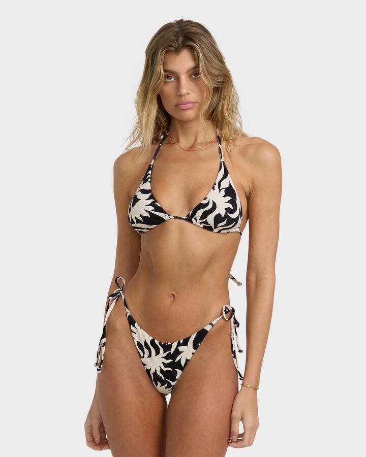 Image of Swimwear. Productname: Billabong - Womens By My Side Multi Triangle Bikini Top - Black White - in Black White colour by brand - Billabong