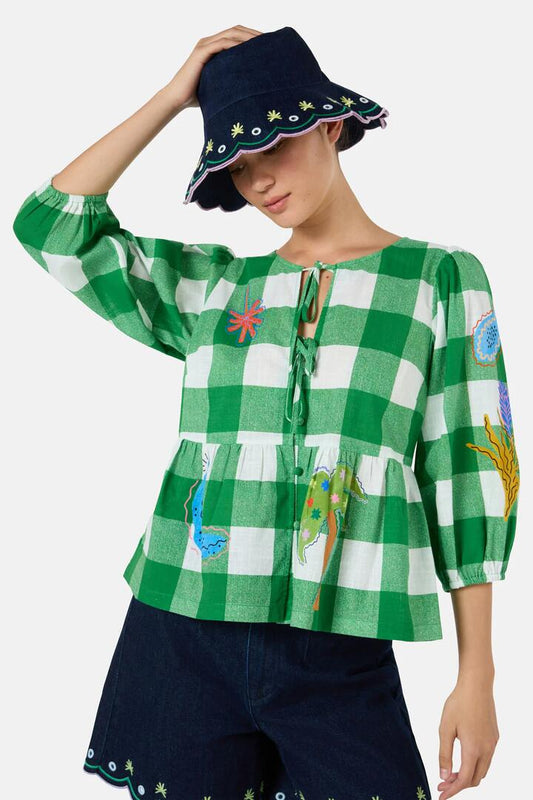 Image of Hats. Productname: Greta Scallop Edge Bucket Hat in Print colour by brand - Gorman