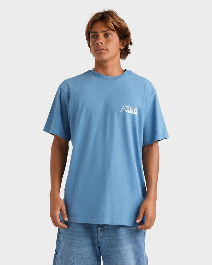 Image of T-Shirts. Product name - Quiksilver Mens Bells T-Shirt Coronet Blue in Coronet Blue colour by brand - Quiksilver