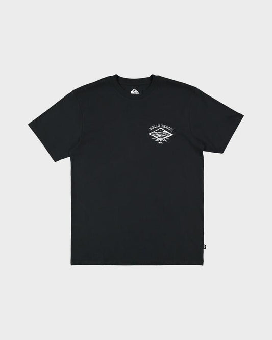Image of T-Shirts. Product name - Quiksilver Mens Bells T-Shirt Black in Black colour by brand - Quiksilver