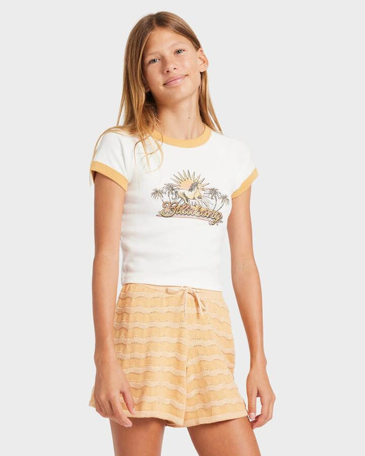 Image of T-Shirts. Product name - Billabong Girls 8-16 Seaside Session T-Shirt Salt Crystal in Salt Crystal colour by brand - Billabong
