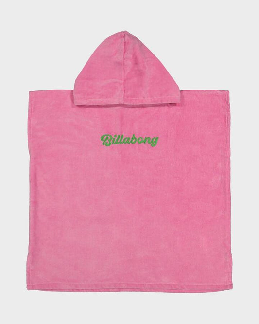 Image of Towels. Product name - Billabong Girls 2-7 Billabong Hooded Towel Party Pink in Party Pink colour by brand - Billabong