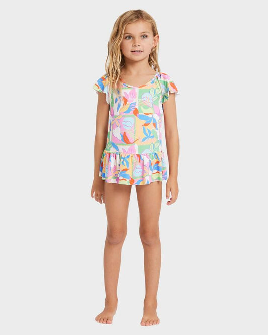 Image of Swimwear. Product name - Billabong Girls 2-7 Sun Shift One Piece Swimsuit Multi in Multi colour by brand - Billabong