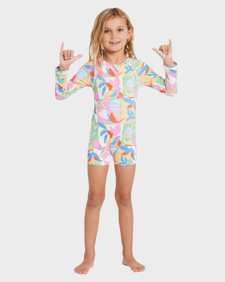 Image of Swimwear. Product name - Billabong Girls 2-7 Sun Shift One Piece Swimsuit Multi in Multi colour by brand - Billabong