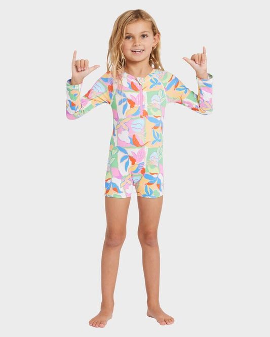 Image of Swimwear. Product name - Billabong Girls 2-7 Sun Shift One Piece Swimsuit Multi in Multi colour by brand - Billabong