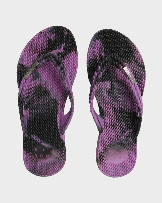 Image of Sandals. Product name - Billabong Girls 8-16 Kicks Marble Thongs Barbados in Barbados colour by brand - Billabong