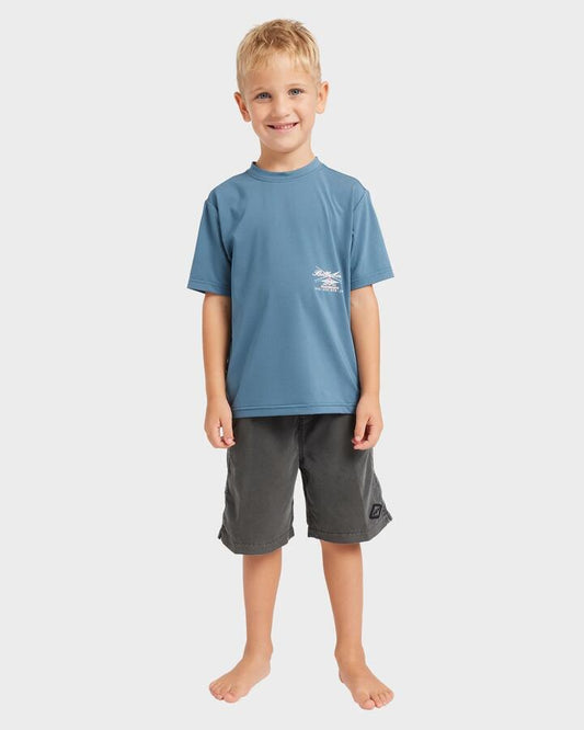 Image of T-Shirts. Productname: Billabong Boys 2-7 Crossboards Surf T-Shirt Real Teal - in Real Teal colour by brand - Billabong