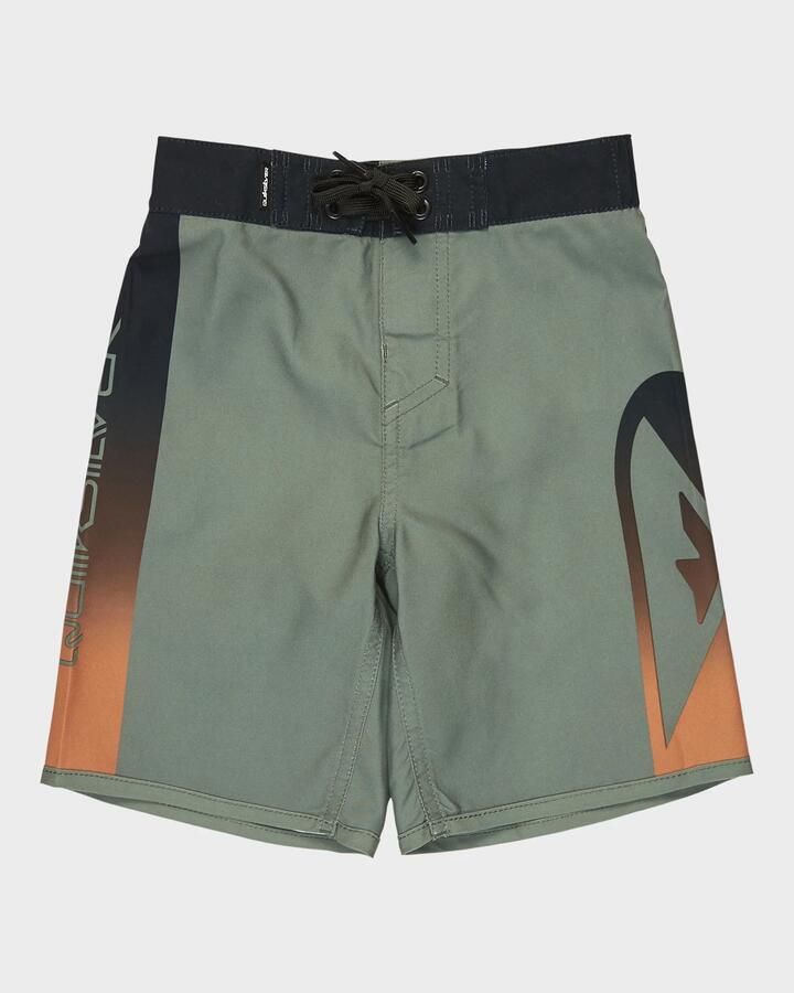 Image of Swimwear. Product name - Quiksilver Boys 2-7 Everyday 13" Boardshorts Sea Spray Holmes in Sea Spray Holmes colour by brand - Quiksilver