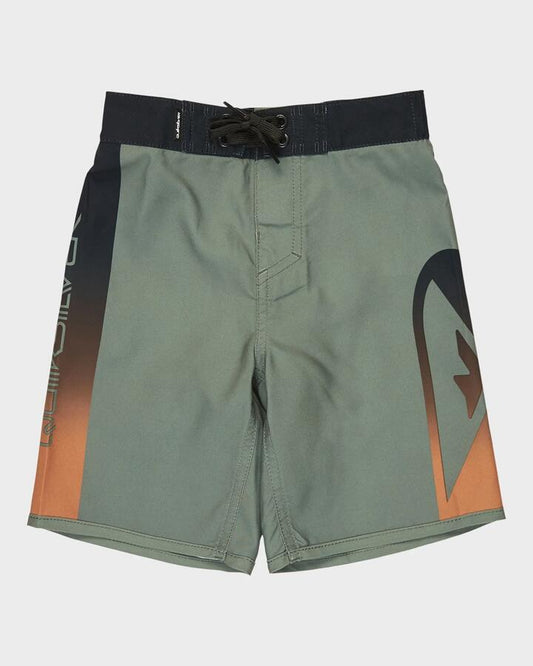 Image of Swimwear. Product name - Quiksilver Boys 2-7 Everyday 13" Boardshorts Sea Spray Holmes in Sea Spray Holmes colour by brand - Quiksilver