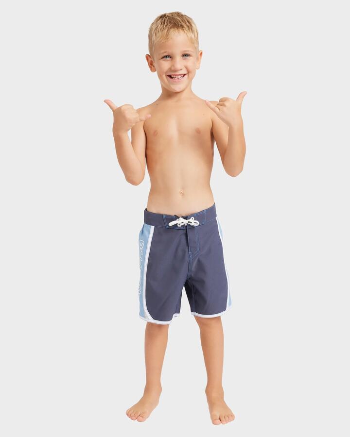 Image of Swimwear. Productname: Billabong - Boys 2-7 D Bah Bio 13" Boardshorts - Vintage Indigo - in Vintage Indigo colour by brand - Billabong