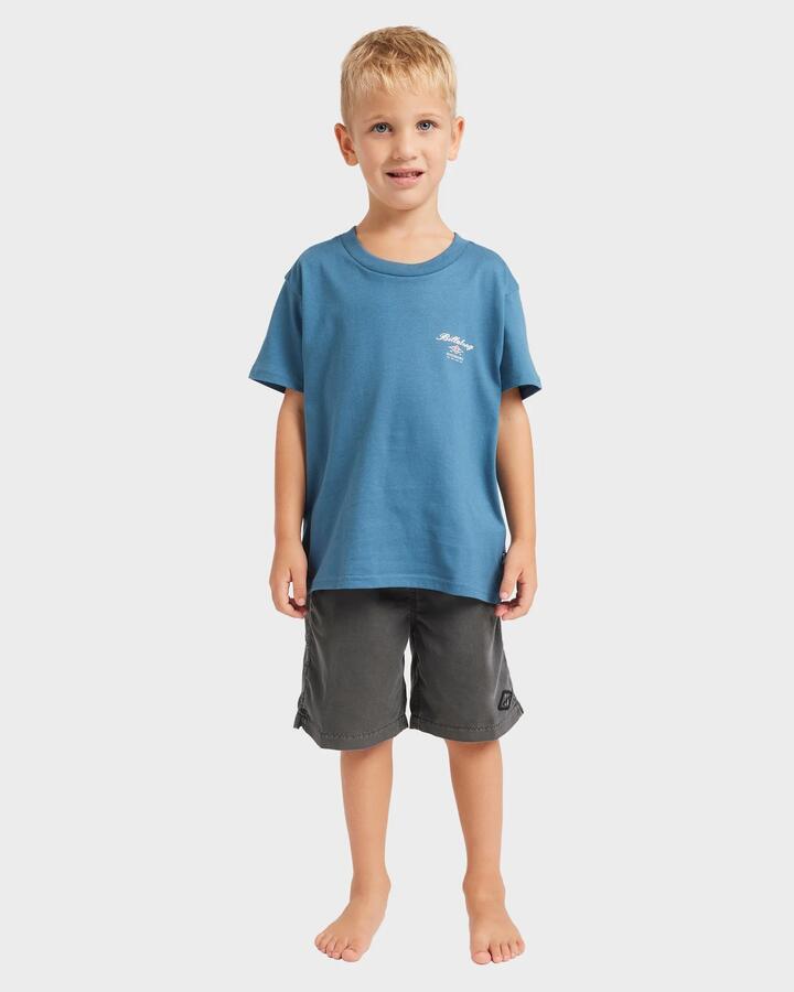 Image of T-Shirts. Product name - Billabong Boys 2-7 Crossboard T-Shirt Real Teal in Real Teal colour by brand - Billabong