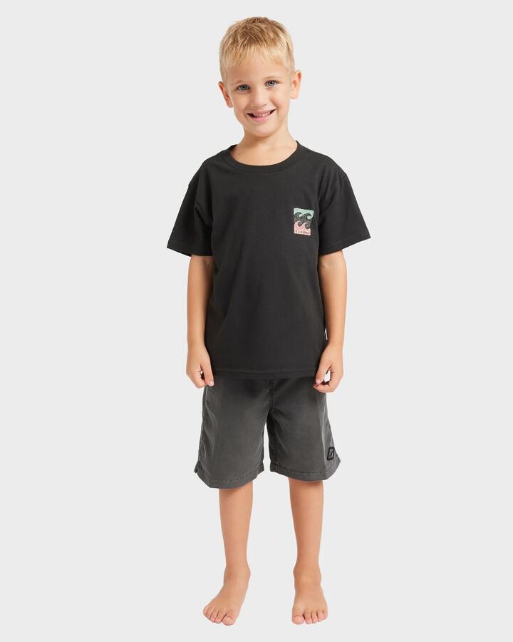 Image of T-Shirts. Product name - Billabong Boys 2-7 Crayon T-Shirt Washed Black in Washed Black colour by brand - Billabong