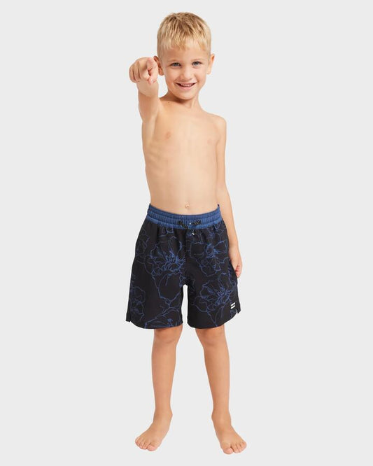 Image of Swimwear. Product name - Billabong Boys 2-7 Sundays Boardshorts Vintage Indigo in Vintage Indigo colour by brand - Billabong