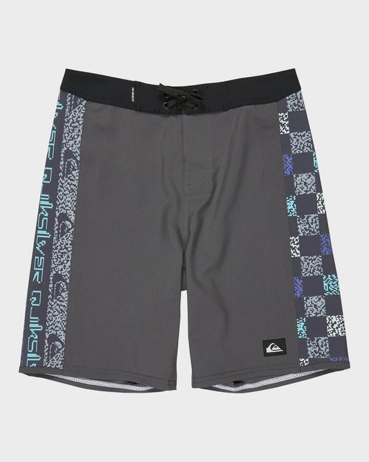 Image of Swimwear. Product name - Quiksilver Boys 8-16 Surfsilk 17" Boardshorts Iron Gate in Iron Gate colour by brand - Quiksilver