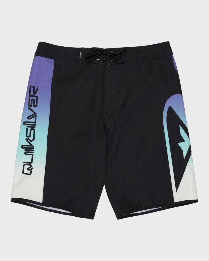 Image of Swimwear. Product name - Quiksilver Mens Surfsilk Holmes 20" Boardshorts Black Holmes in Black Holmes colour by brand - Quiksilver