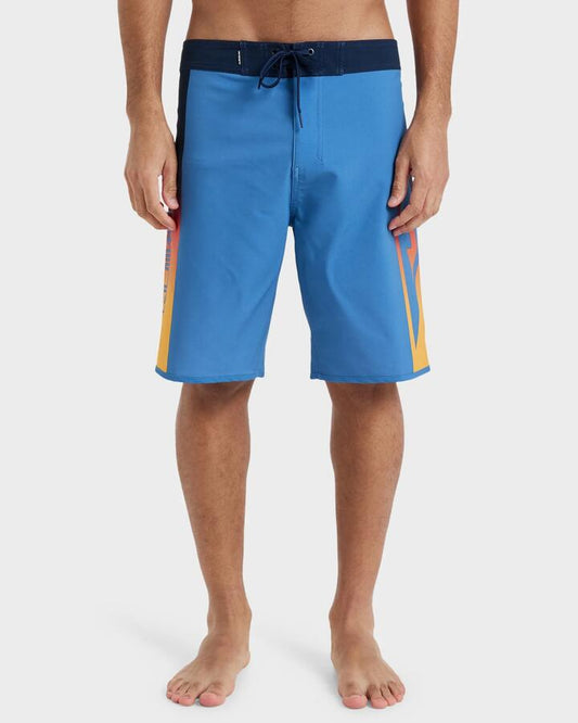Image of Swimwear. Productname: Quiksilver Mens Surfsilk Holmes 20" Boardshorts Coronet Blue Holmes - in Coronet Blue Holmes colour by brand - Quiksilver