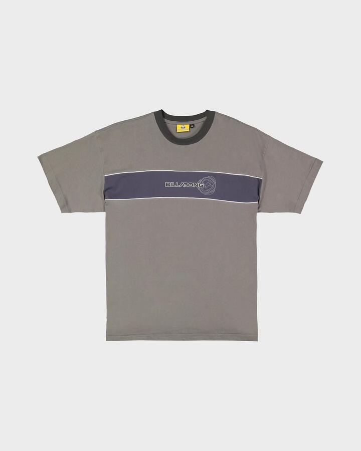 Image of T-Shirts. Product name - Billabong Mens Panel T-Shirt Pewter in Pewter colour by brand - Billabong