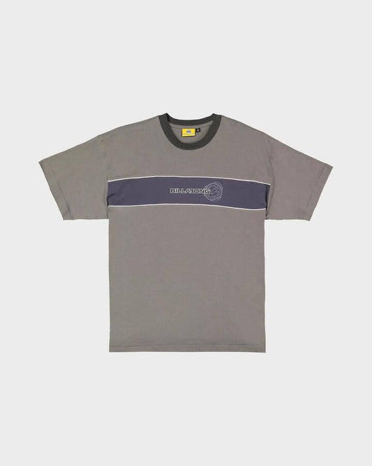 Image of T-Shirts. Product name - Billabong Mens Panel T-Shirt Pewter in Pewter colour by brand - Billabong