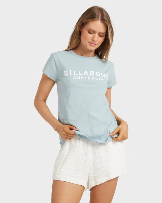 Image of T-Shirts. Productname: Billabong Womens Society T-Shirt Mineral Blue - in Mineral Blue colour by brand - Billabong