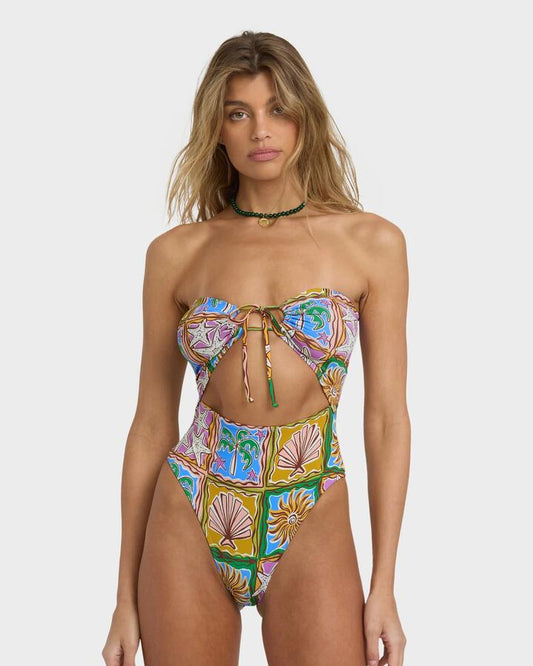 Image of Swimwear. Productname: Billabong Womens Heat Dream Andrew One Piece Swimsuit Multi - in Multi colour by brand - Billabong