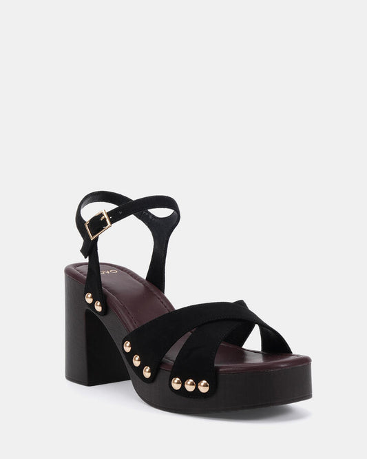 Image of Heels. Product name - Laney Black High Heels in Black colour by brand - Novo