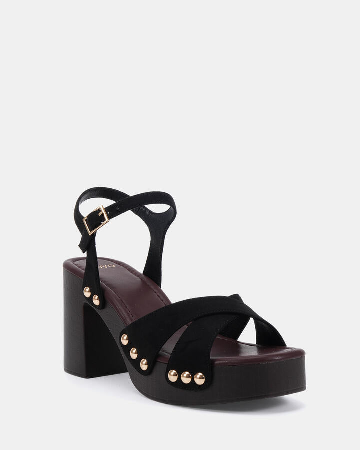 Image of Heels. Product name - Laney Black High Heels in Black colour by brand - Novo