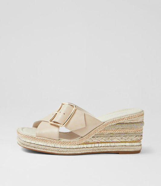 Image of Sandals. Productname: Opal Almond Leather Sandals in ALMOND colour by brand - MIDAS