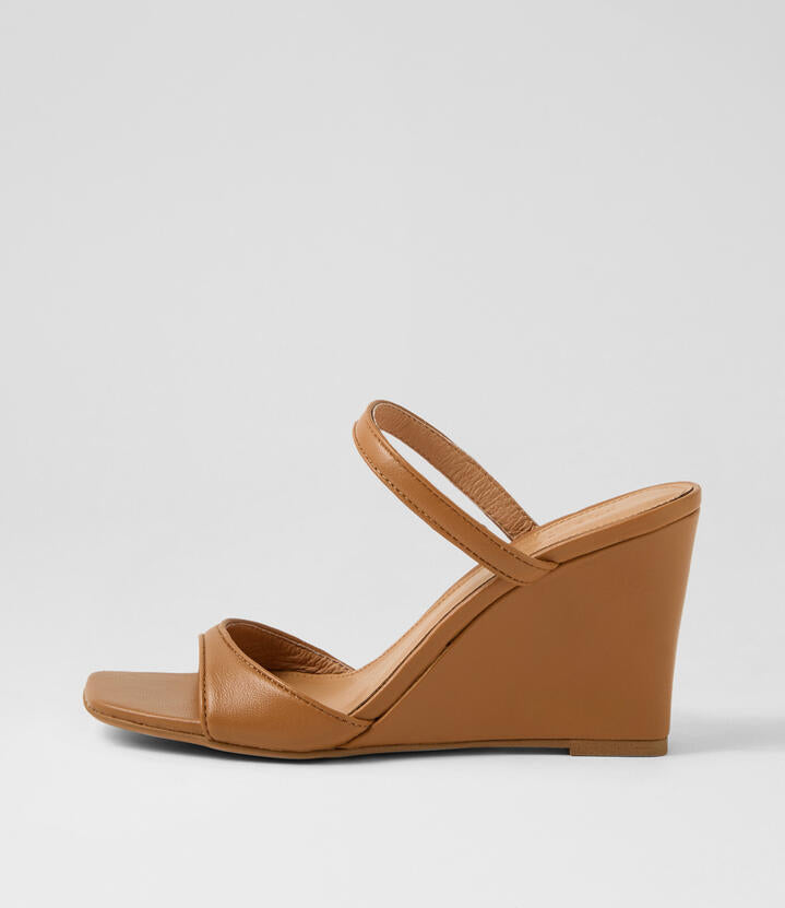 Image of Sandals. Productname: Anisa Deep Tan Leather Sandals in Deep Tan colour by brand - MOLLINI