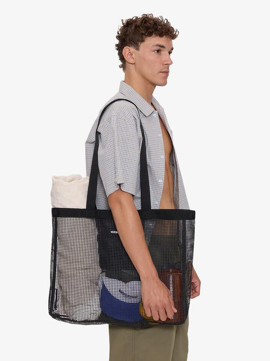 Image of Bags. Productname: Worship Mesh Beach Carry Bag ONE SIZE Black in Black colour by brand - Worship