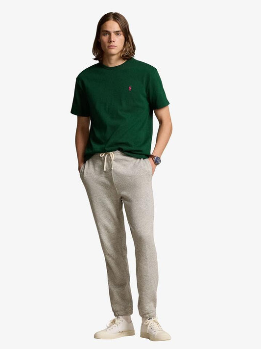 Image of a model wearing Tops. Productname: Polo Ralph Lauren 10/1 Jersey in Moss Agate colour by brand - Polo Ralph Lauren