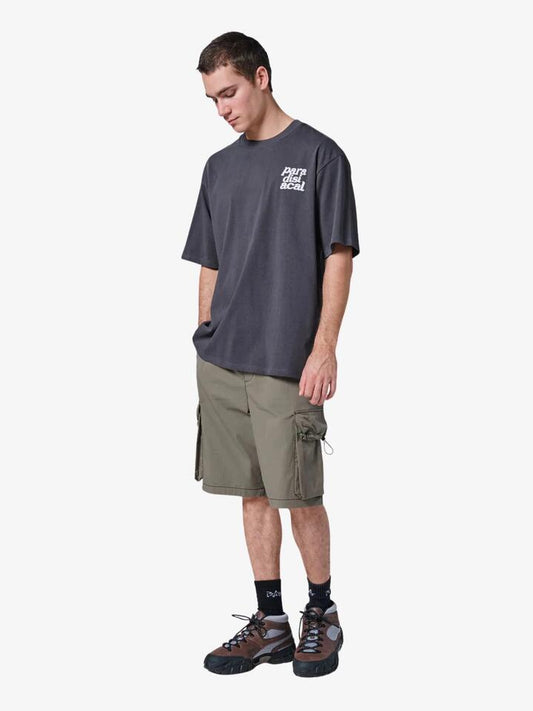 Image of a model wearing Tops. Productname: Barney Cools Daytime Dancing Tee in Aged Black colour by brand - Barney Cools