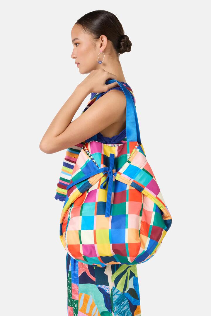 Image of Bags. Productname: Rhapsody Check Soft Fold Tote in Print colour by brand - Gorman