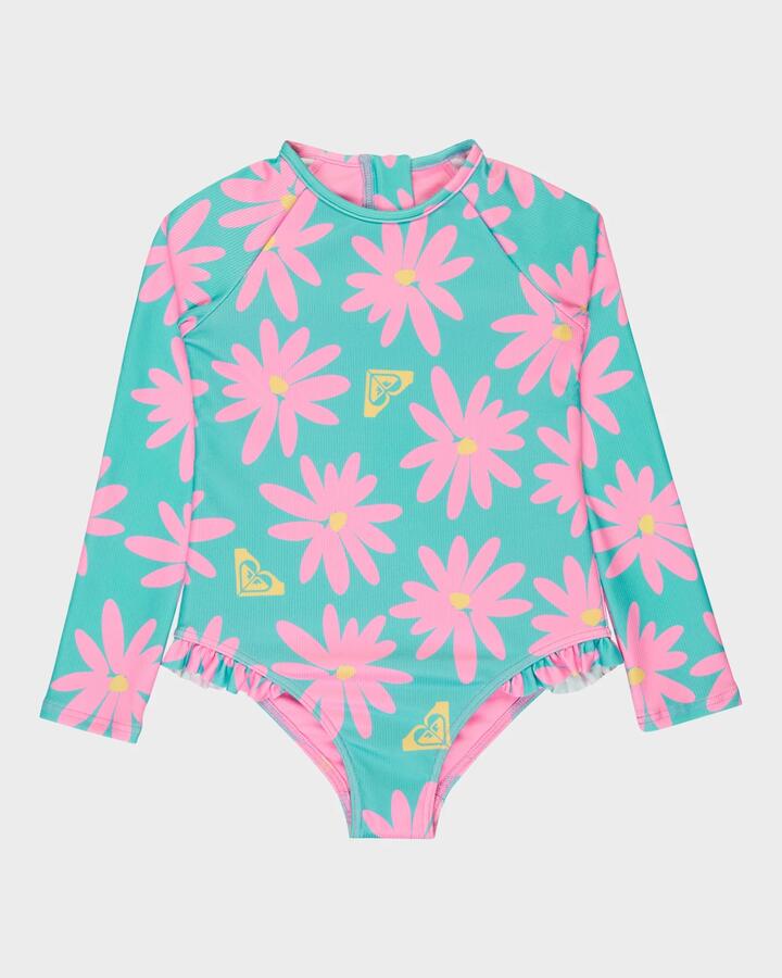 Image of Coats & Jackets. Product name - Roxy Girls 2-7 Marguerite One Piece Rash Vest Polynya Big Dreams Mini in Polynya Big Dreams Mini colour by brand - Roxy