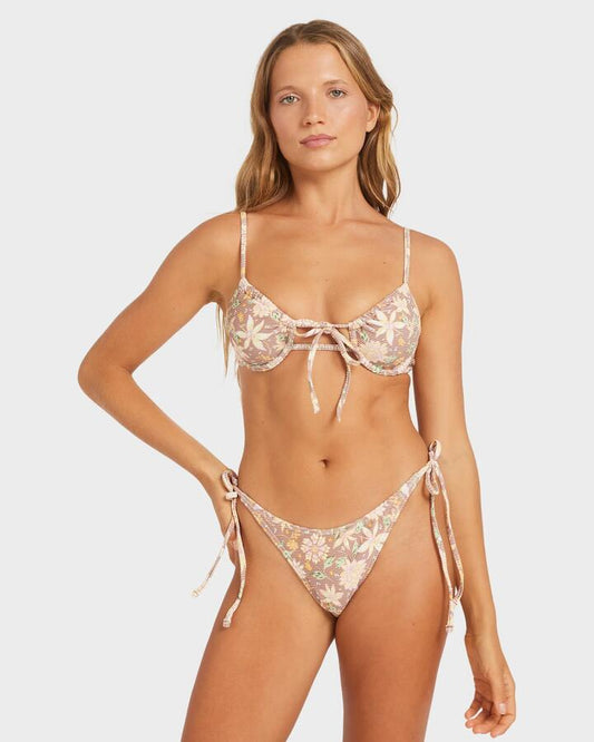 Image of Swimwear. Productname: Roxy Womens Garland Cheeky Bikini Bottom Nutmeg - in Nutmeg colour by brand - Roxy