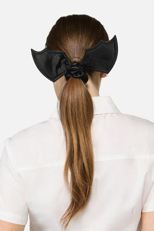 Image of Hair Accessories. Productname: Bat Wing Scrunchie in Black colour by brand - Black Friday